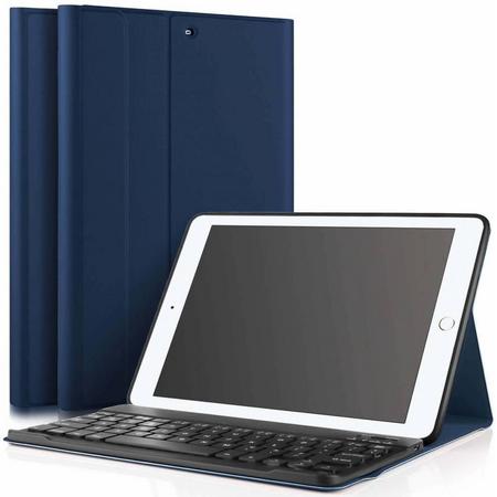 iPadspullekes.nl iPad 2018 hoes met afneembaar toetsenbord blauw