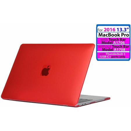 Ice-Satin Hard Shell Cover for (2016) Apple Macbook Pro 13 inch (Without Touch Bar) A1706 / A1708 - Rood