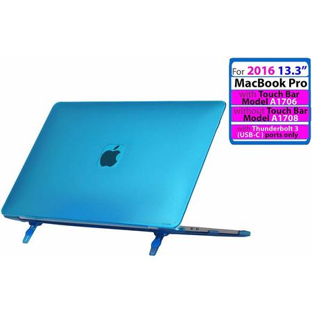 Ice-Satin Hard Shell Cover voor (2016) Apple Macbook Pro 13 inch (Without Touch Bar) A1706 / A1708 - Blauw
