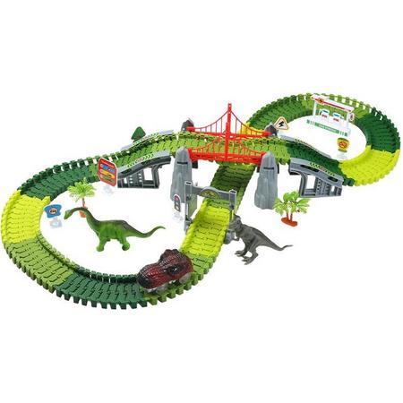 Dinosaurus Speelgoed Flexibele Racebaan - Auto Speelgoed Jongens