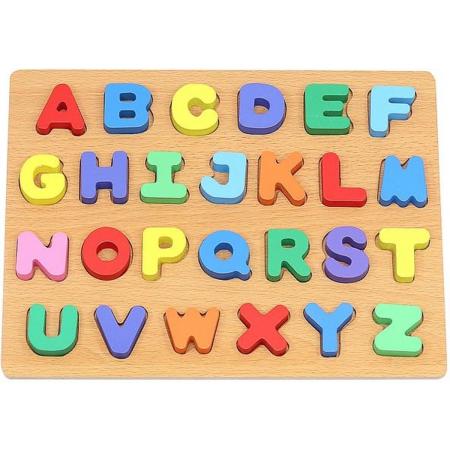 Alfabet Puzzel voor kinderen - Hout - 30x20CM - Houten Alfabet Puzzle - Klassiek Speelgoed – Cadeautip