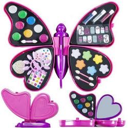 Speelgoed  Make-up Set - Vlinder -  92 stuks - 34 x 27 cm - incl . Spiegel - Met GRATIS 100 NAGELSTICKERS  !! Kado Tip - Sint - Kerst