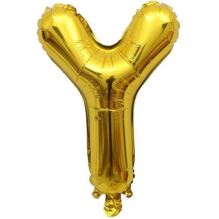 Folieballon / Letterballon Goud  - Letter Y - 41cm
