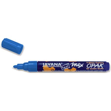 Javana Texi Max - Blauwe textiel stift - 2 - 4 mm punt
