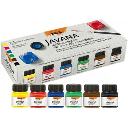 Javana textielverf set – Primaire kleuren – Voor lichte stoffen