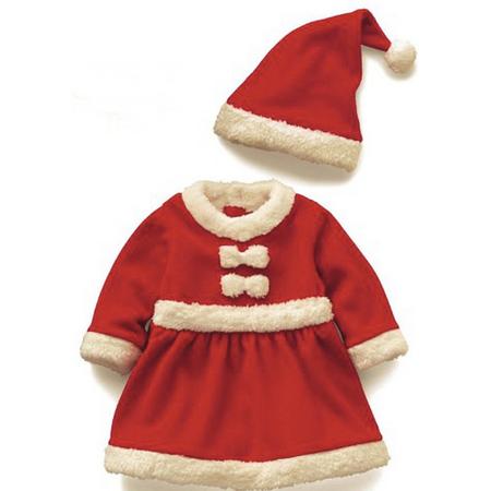 Kerst Christmas outfit romper jurkje met muts voor baby kind van 0-6 mnd - compleet - leuk voor fotoshoot newborn of kerstkaart