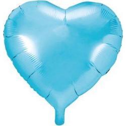 Folie ballon hart lichtblauw 18 inch, kindercrea