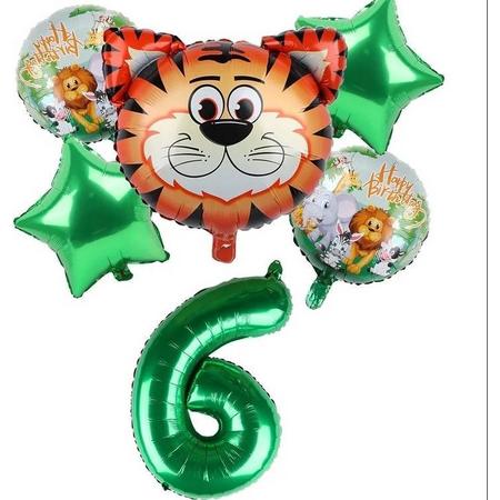 tijger ballonboeket cijfer 6