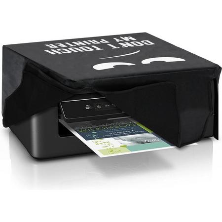 kwmobile hoes voor Epson EcoTank ET-2600 / 2650 - Beschermhoes voor printer - Cover in wit / zwart - Dont Touch My Printer design