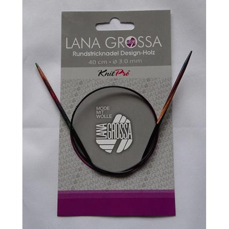 Rondbreinaald Lana Grossa Knit pro design hout 3,0 mm 40 cm