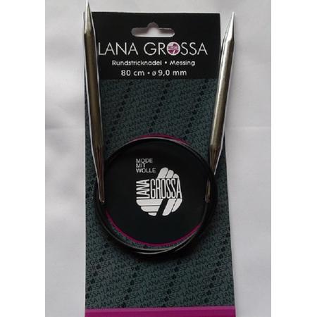Rondbreinaald Lana Grossa messing  9,0 mm 80 cm