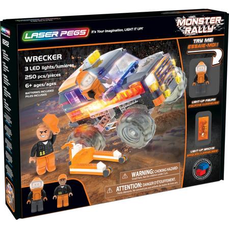 Laser Pegs Monster Truck Wrecker Oranje - Constructiespeelgoed
