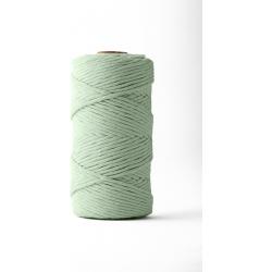 Ledent macramé touw, enkel getwist (3mm, 120M, Eucalyptus) - van 100% geregenereerd katoengaren - Macramé touw in verschillende kleuren voor creatieve projecten.