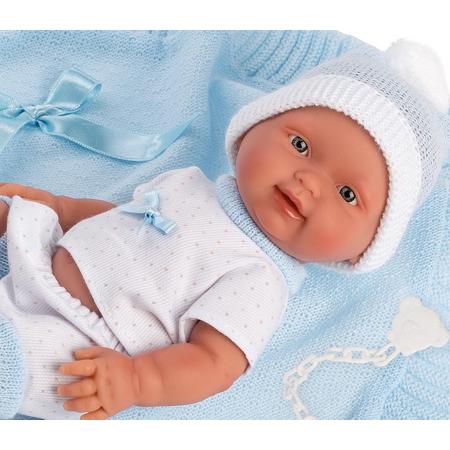 Llorens mini babypopje jongetje met speen 26 cm