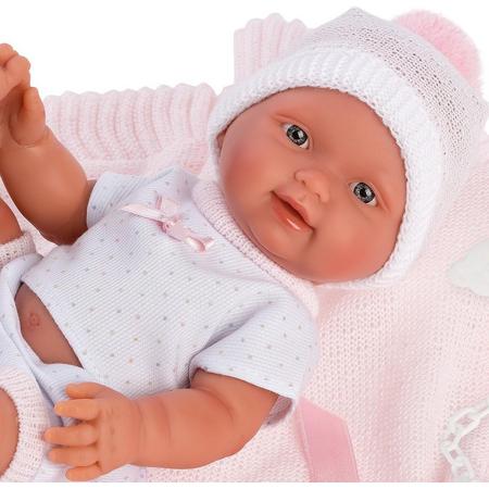 Llorens mini babypopje meisje met speen 26 cm