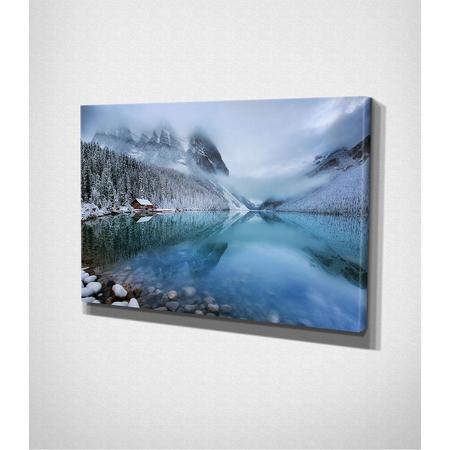 River Between Mountains Canvas