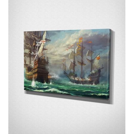 Ship Battle - Painting Canvas