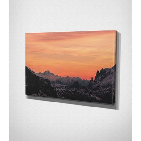 Sunset Over The Mountains Canvas