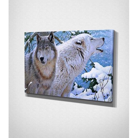 Wolves In Winter - Painting Canvas