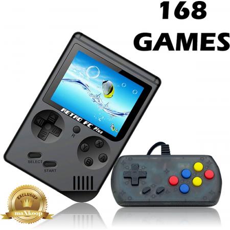 Portable Game Console Zwart - Met één joystick -Draagbare Handheld - Spelcomputer - 168 Ingebouwde Games