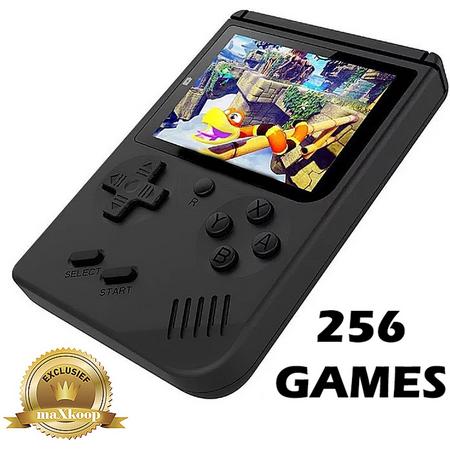 Portable Game Console Zwart -Draagbare Handheld - Spelcomputer - 256 Ingebouwde Games