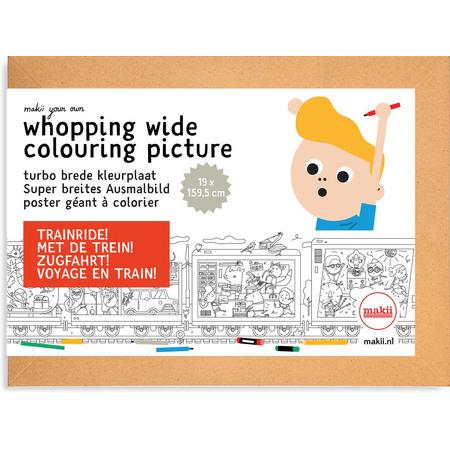 Makii Whopping Wide Colouring Picture TRAINRIDE!