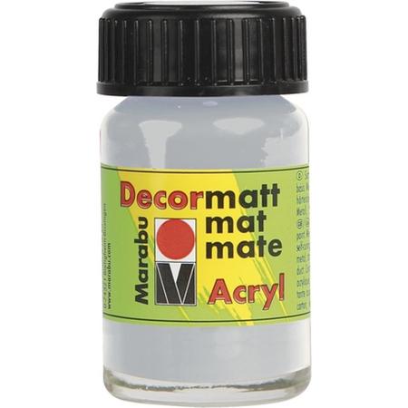 Decormatt acryl 15 ml - Zilver Metallic