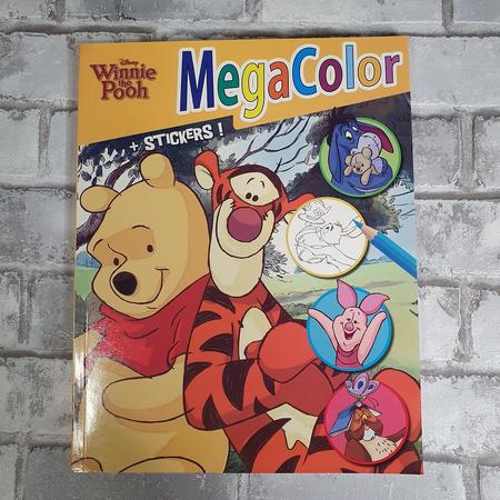 Megacolor, kleurboek, Winnie the pooh, met stickers
