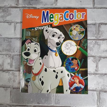 Megacolor, kleurboek, disney, met stickers