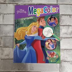 Megacolor, kleurboek, princess, met stickers
