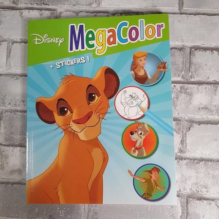 Megacolor kleurboek met stickers, disney, 125 paginas,