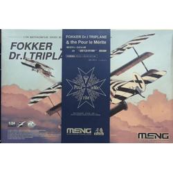 1:24 MENG QS003S Fokker Dr.I Triplane & Blue Max Medal - Limited Edition! Plastic kit