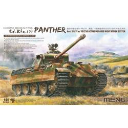 1:35 MENG TS054 Panther Ausf.G Late w/ FG1250 Active Infrared Night Vision System Plastic kit