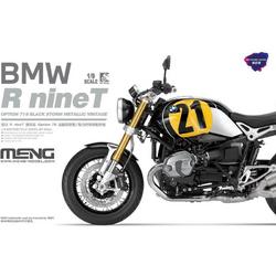1:9 MENG MT003U BMW RnineT Option 719 Black Storm Metallic/Vintage - Pre Coloured Plastic kit