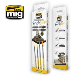 Mig - Dioramas & Scenic Brush Set (Mig7601)