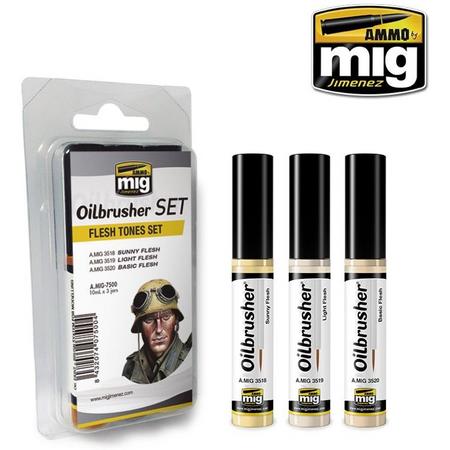 Mig - Oilbrusher Flesh Tones Set 3 St. (Mig7500)
