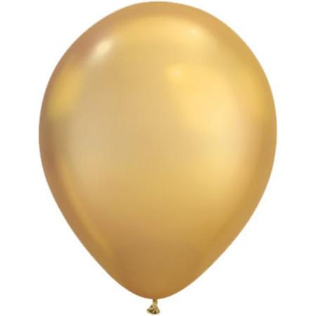 25 ballonnen chroom goud 30 cm