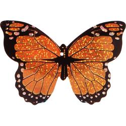 Mini-vlieger Vlinder Glitters Oranje- 10x7cm - 8