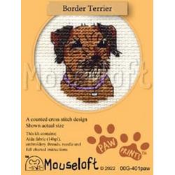 Mini Borduurpakketje - Hond - Border Terrier - Mouseloft