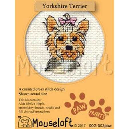 Mini Borduurpakketje Hond - Yorkshire Terrier - Mouseloft