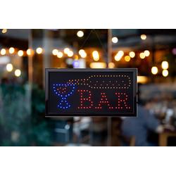 Led bord BAR - Led bord - Led - Verlichting - Open - Led sign - Neon sign - Led lamp - Ledbord - Led verlichting - Decoratie - 50 x 25 cm