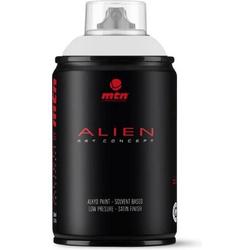 MTN Alien witte spuitverf 250ml lage druk en satijn afwerking- voor het preciezere spuitwerk