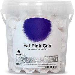 MTN Fat Pink Cap emmer van 120 spuitdoppen voor brede lijnen.