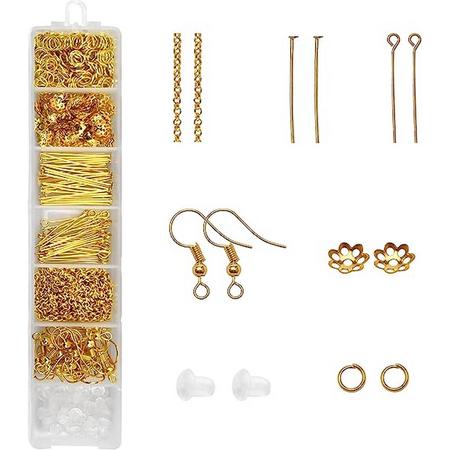 Zelf Oorbellen Maken - DIY Kit - Goudkleurig Metaal - Onderdelen Voor Sieraden - 520 Stuks