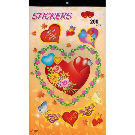 Stickerboek Hartjes - 200 Delig