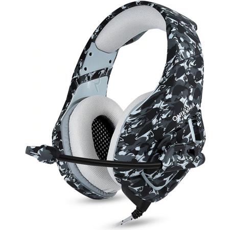 Gaming Headset- Headphone PC/ Playstation/ Xbox- Hoge kwaliteit gaming-Goede Bass- Grijze camouflage