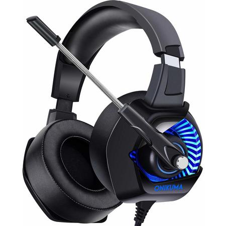 Gaming Headset voor PS4, Xbox One, PC - Koptelefoon Over-Ear, Noice Cancelling, Zachte Oorkussens, 7.1 Surround Sound, LED licht