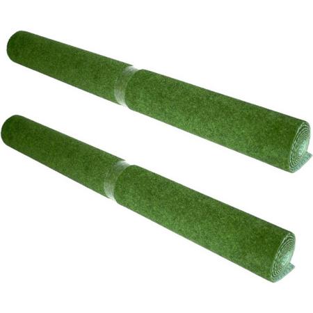 4x rollen kunstgras grastapijt anti-slip 100 x 200 cm - Ondergrond voor speelgoed of tuinmeubilair