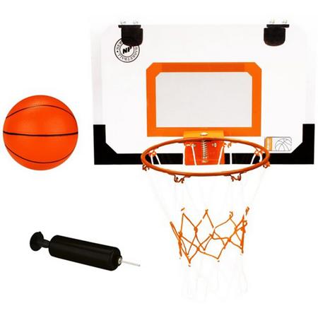 Mini Basketbalbord met ring, bal en pomp