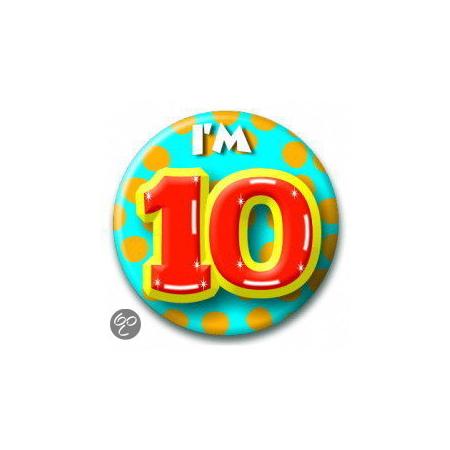 Button 10 jaar (55 mm)